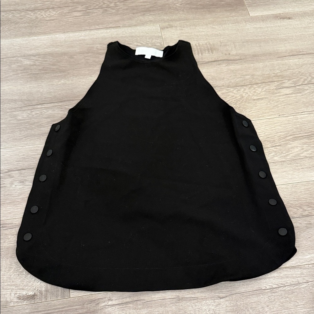 Jonathan Simkhai Powered by Carbon 38 Black Tank Top with Side Buttons
